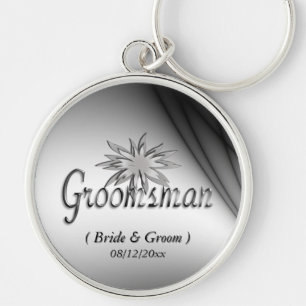 Groomsman Black en White Custom Sleutelhangers