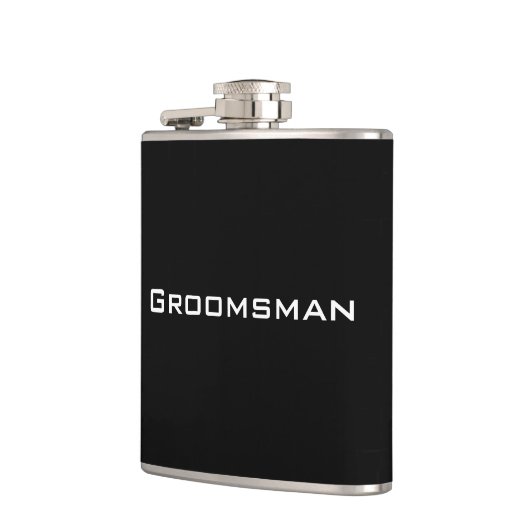 Groomsman Black Flask Heupfles (Links)