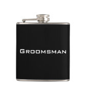 Groomsman Black Flask Heupfles (Voorkant)