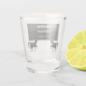 Groomsman Black Metallic Personalized Shot Glas (Achterkant)