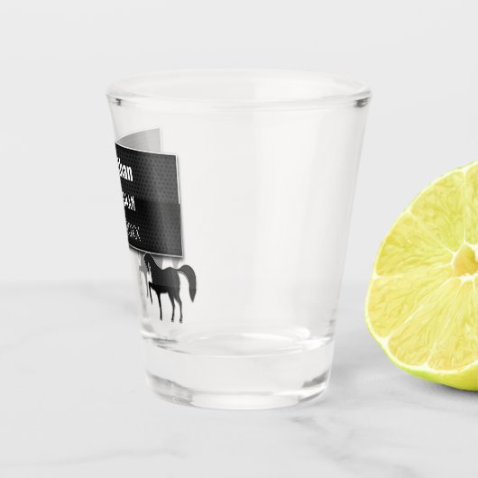 Groomsman Black Metallic Personalized Shot Glas (Rechts)