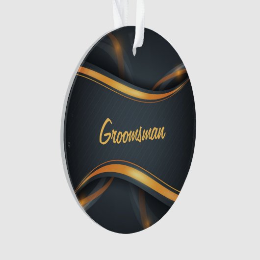 Groomsman (blk/gd) ornament (voorkant)