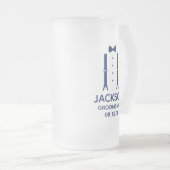 Groomsman Blue Bow Stropdas Matglas Bierpul (Voorkant rechts)