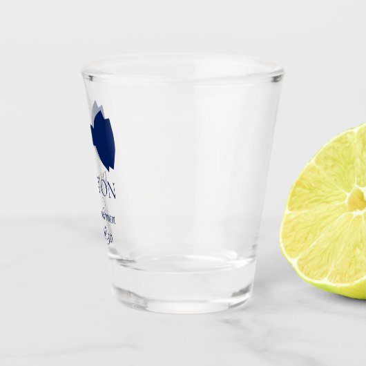 Groomsman Blue Bow Stropdas Shot Glas (Rechts)