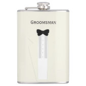 Groomsman Bow Stropdas Tuxedo Wedding Flask Heupfles (Voorkant)