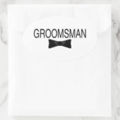 Groomsman Bowtie Ovale Sticker (Tas)