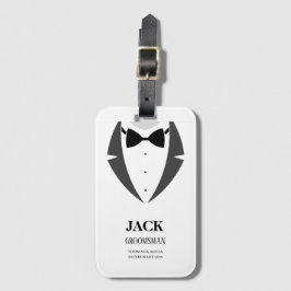 Groomsman Bridal Party Bagagelabel