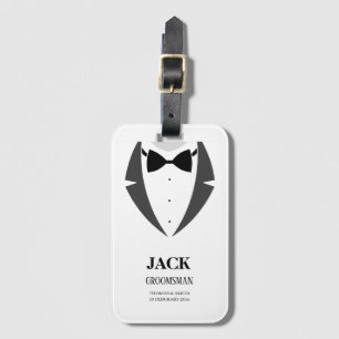 Groomsman Bridal Party Bagagelabel