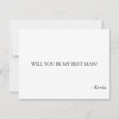 Groomsman Bridal Party proposal card Kaart (Achterkant)