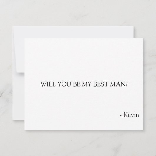 Groomsman Bridal Party proposal card Kaart (Achterkant)