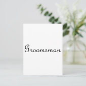 Groomsman Briefkaart (Staand voorkant)