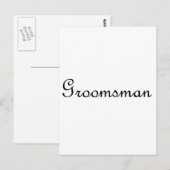 Groomsman Briefkaart (Voorkant / Achterkant)
