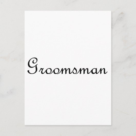 Groomsman Briefkaart (Voorkant)