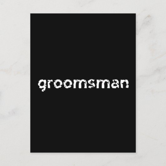 Groomsman Briefkaart (Voorkant)