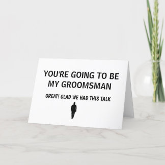GROOMSMAN BRUILOFT KAART