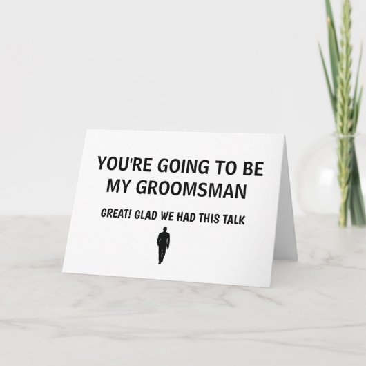 GROOMSMAN BRUILOFT KAART (Voorkant)