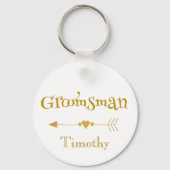 Groomsman bruiloft sleutelhanger (Voorkant)