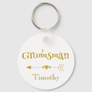 Groomsman bruiloft sleutelhanger