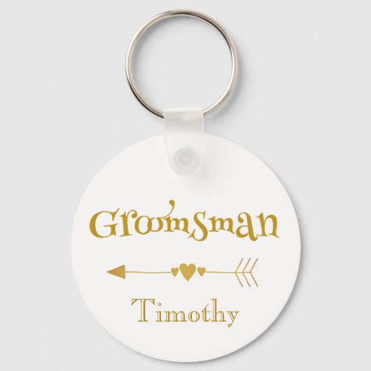 Groomsman bruiloft sleutelhanger (Voorkant)