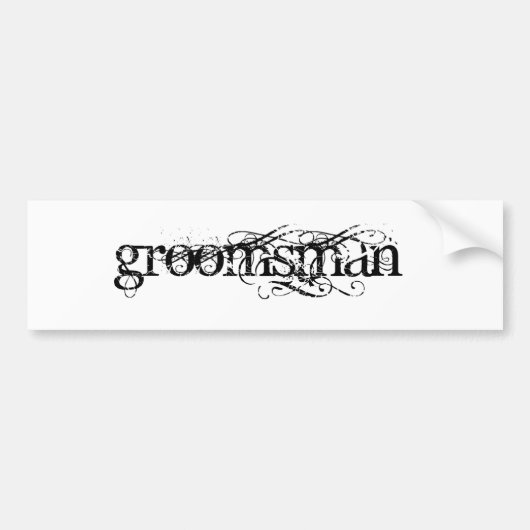 Groomsman Bumpersticker (Voorkant)