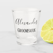 Groomsman Charm Shot Glas (Voorkant)