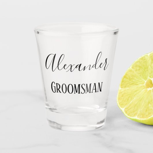 Groomsman Charm Shot Glas (Voorkant)