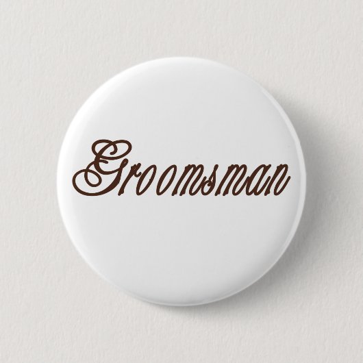 Groomsman Classy Browns Ronde Button 5,7 Cm (Voorkant)