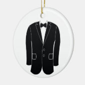 Groomsman Coat Keramisch Ornament (Links)
