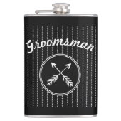 Groomsman Crossed Arrows any Custom Color Flaser Heupfles (Voorkant)