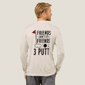 Groomsman Custom Friends 3 Putt Golfing Gag Tri-Blend Shirt (Achterkant)