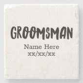 Groomsman Custom Stenen Onderzetter (Voorkant)