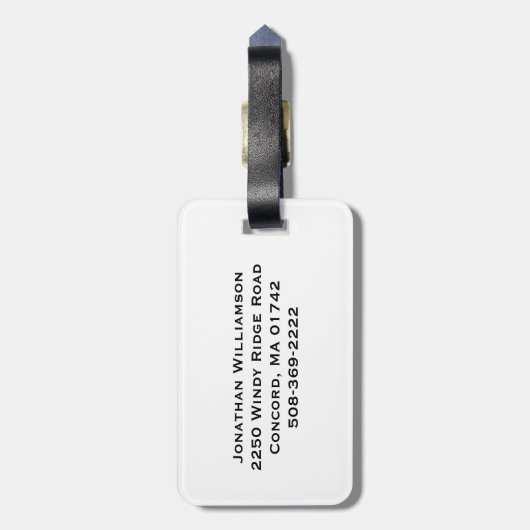 Groomsman Custom Wedding for Modern Monogram Bagagelabel (Achterkant verticaal)