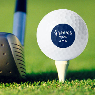 Groomsman Custom Wedding for Modern Monogram Golfballen