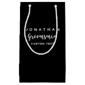 Groomsman Custom Wedding for Modern Monogram Klein Cadeauzakje (Voorkant)