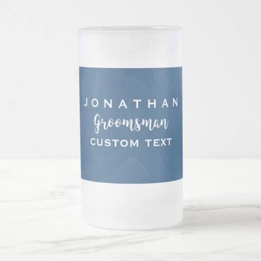 Groomsman Custom Wedding for Modern Monogram Matglas Bierpul (Center)