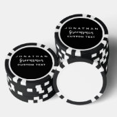 Groomsman Custom Wedding for Modern Monogram Poker Chips (Opstapeling)