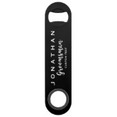 Groomsman Custom Wedding for Modern Monogram Speed Flessenopener (Voorkant)