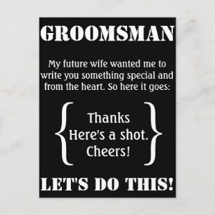 Groomsman Dank u Briefkaart