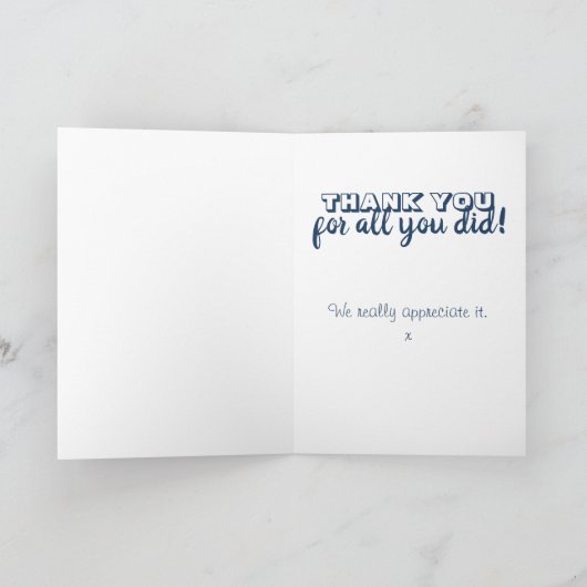 Groomsman dank u waardering kaart (Binnen)