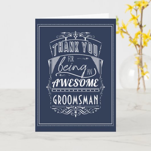 Groomsman dank u waardering kaart (Gele Bloem)