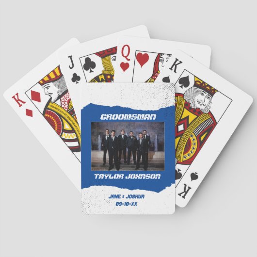 Groomsman die kaarten speelt (Achterkant)