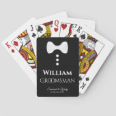 Groomsman die kaartjes speelt pokerkaarten (Achterkant)