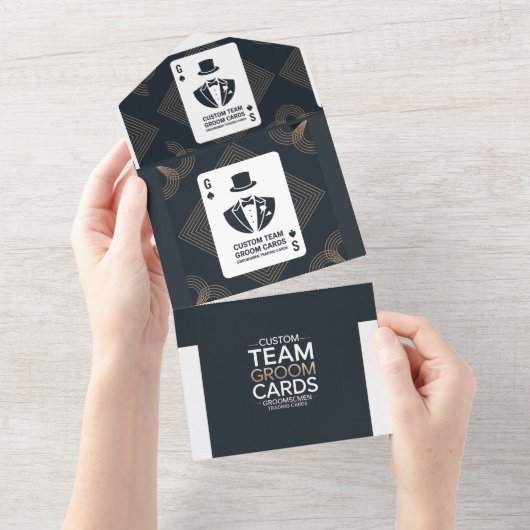 Groomsman Draft Trading Kaart, Groomsmen Proposal All In One Uitnodiging (Afscheurbaar)