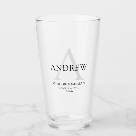 Groomsman Drink glas (Voorkant)