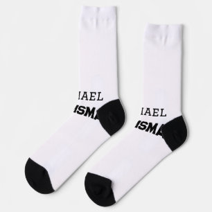 Groomsman eenvoudige minimale voeg naam modern man sokken
