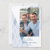 Groomsman Elegant Abstract Foto gesofisticeerd (Voorkant)