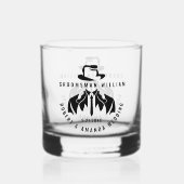 Groomsman Elegant Tuxedo bruiloft Whisky Glas (Voorkant)