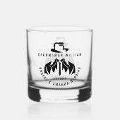 Groomsman Elegant Tuxedo bruiloft Whisky Glas (Achterkant)