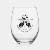 Groomsman Elegant Tuxedo bruiloft Wijnglas Zonder Voet (Voorkant)