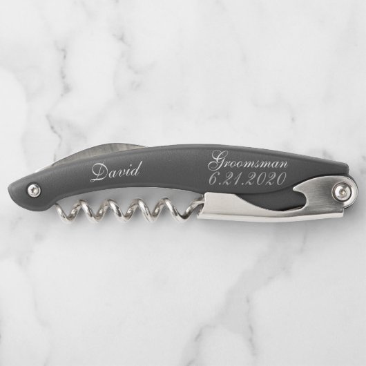 Groomsman Elegant Wedding Kurkentrekkers (Achterkant)